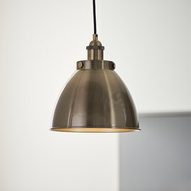 Furth Small Ceiling Pendant Light In Antique Brass