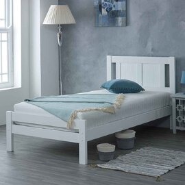 Gail Wooden Single Bed In White