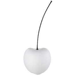 Gaily Medium Ceramic Cherry Sculpture - Matt White