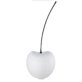 Gaily Small Ceramic Cherry Sculpture - Matt White