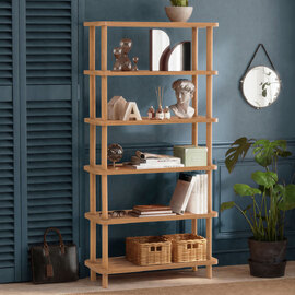 Galeo Wooden Shelving Unit With 5 Shelves In Atlantic Pine