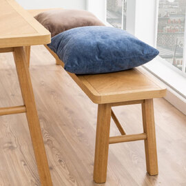 Galveston Wooden Rectangular Dining Bench In Matt Oak