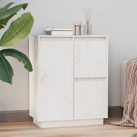 Galvin Pinewood Sideboard With 3 Doors In White