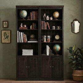 Gavrel Wooden Display Unit with 4 Doors in Brown