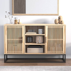 Gavril Wooden Sideboard With 2 Doors In Brown
