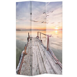 Genet Wooden Folding 120cm x 170cm Room Divider In Lake
