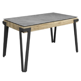 Girona Ceramic Dining Table With Steel Legs In Grey