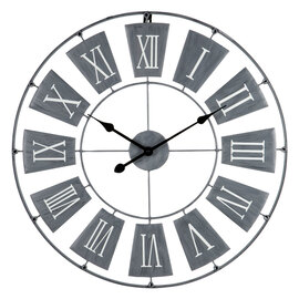 Givoa Small Metal Contemporary Wall Clock In Grey