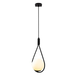 Givon Metal Ceiling Pendant Light in Black and White