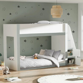 Glenside Wooden Single Bunk Bed - White