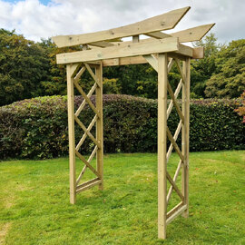 Goldhawk Small Wooden Garden Arch In Natural