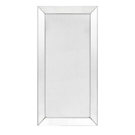 Gorizia Large Leaner Bevelled Wall Mirror In Silver