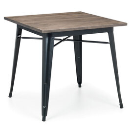 Gael Square Wooden Dining Table In Mocha Elm