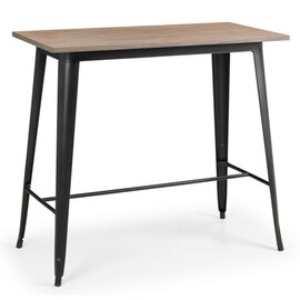 Gael Wooden Bar Table In Mocha Elm