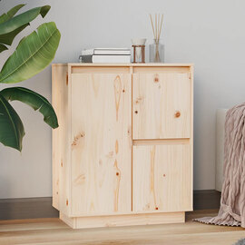 Griet Pine Wood Sideboard With 3 Doors In Natural