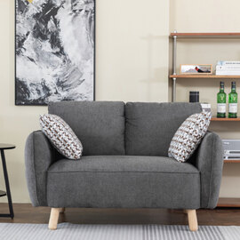 Gunnison Fabric 2 Seater Sofa in Dark Grey