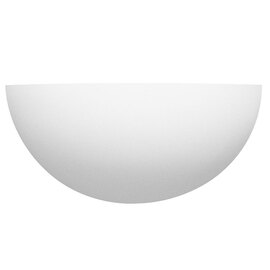 Gypsum Half Oval Plaster Wall Light In White