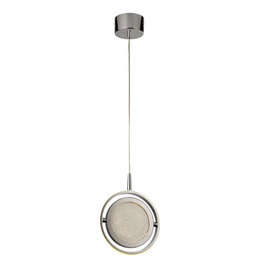 Gyroscope 1 LED Ring Pendant Light In Chrome