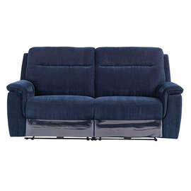 Hailey Fabric Electric Recliner 3 Seater Sofa In Blue