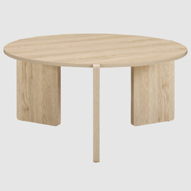 Halifax Wooden Round Coffee Table In Oak