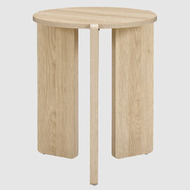 Halifax Wooden Round Side Table In Oak