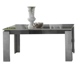 Heston High Gloss Extending Dining Table in Grey Marble Effect