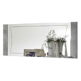 Heston Mirror With High Gloss Marble Effect Frame in Grey