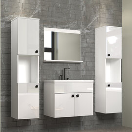 Halmira Wooden Bathroom Furniture Set in White