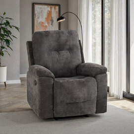 Halmstad Fabric Recliner 1 Seater Sofa in Grey