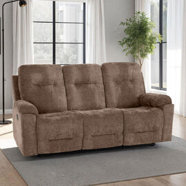 Halmstad Fabric Recliner 3 Seater Sofa in Antelope Brown