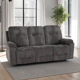 Halmstad Fabric Recliner 3 Seater Sofa in Grey