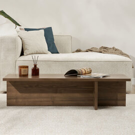 Harbor Rectangular Wooden Coffee Table in Venezia Walnut