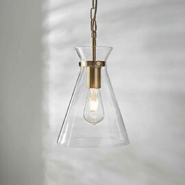 Harlee Metal Ceiling Pendant Light in Brushed Aged Brass