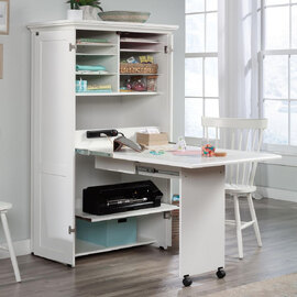 Harrison Wooden Laptop Desk In Soft White