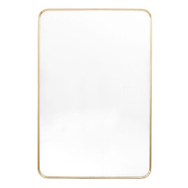 Hasselt Small Wall Mirror In Gold Aluminium Frame