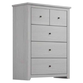 Havanan Wooden Chest Of 5 Drawers - Grey