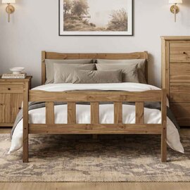 Havanan Wooden Double Bed In Natural Pine