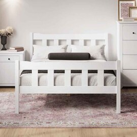 Havanan Wooden King Size Bed - White