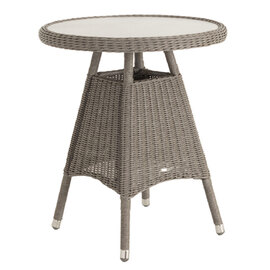 Haverhill Glass Top Garden Bistro Table In Grey Dusk