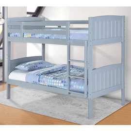 Hatice Wooden Bunk Bed In Grey