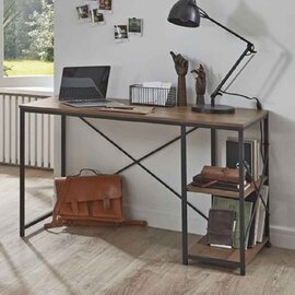 Hayesville Wooden Laptop Desk In Black And Oak