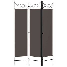 Hecate Fabric 3 Panels 120cm x 180cm Room Divider In Anthracite