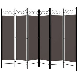Hecate Fabric 6 Panels 240cm x 180cm Room Divider In Anthracite