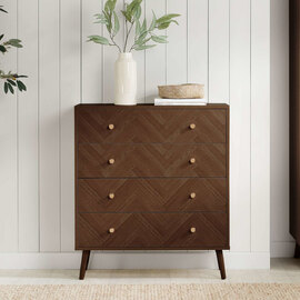 Helena Wooden Chest Of 4 Drawers in Walnut