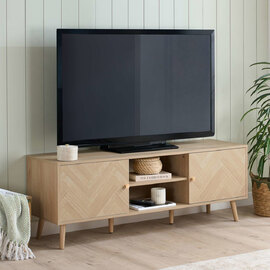 Helena Wooden TV Stand with 2 Doors in Oak