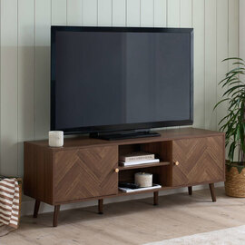 Helena Wooden TV Stand with 2 Doors in Walnut