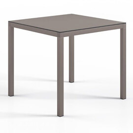 Henry Glass Square Dining Table In Turtle Dove