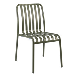 Herano Aluminium Stacking Side Chair in Pine Green