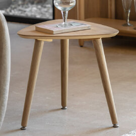 Hervey Wooden Side Table In Natural