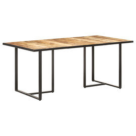 Hewez Large Rough Mango Wood Dining Table In Natural